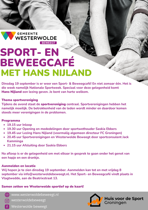 Sport en beweegcafé hans nijland